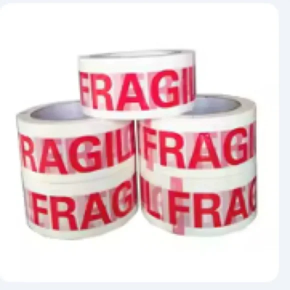 Red and White Fragile Tape Roll - Picture 6 of 6